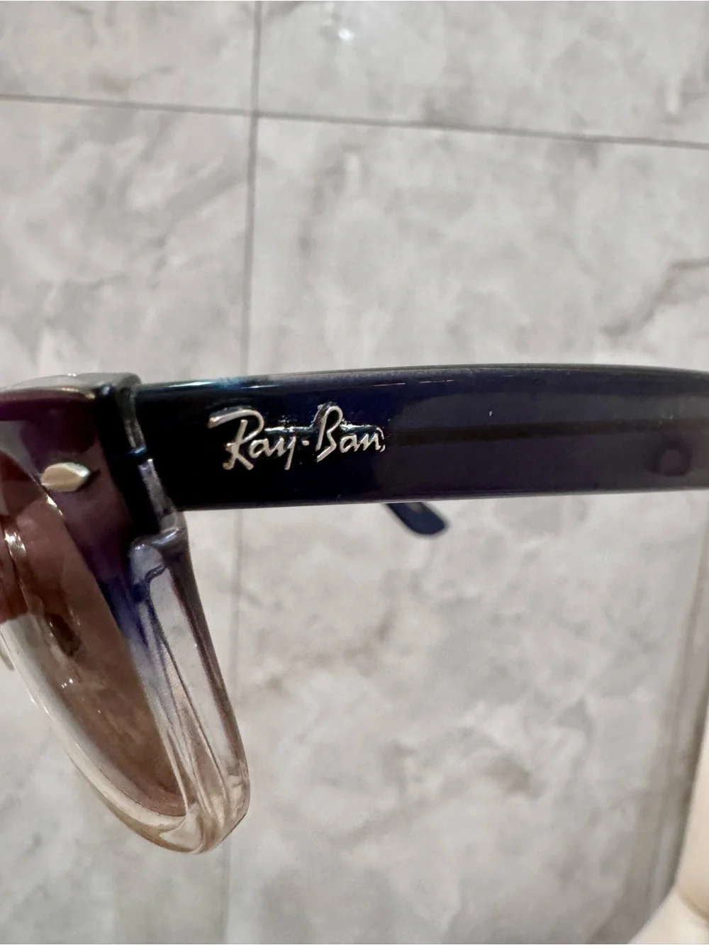 Ray-Ban RB2140 Original Wayfarer Blue Fade Gradient Sunglasses 50mm Italy